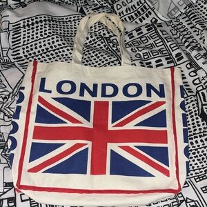 London canvas tote bag